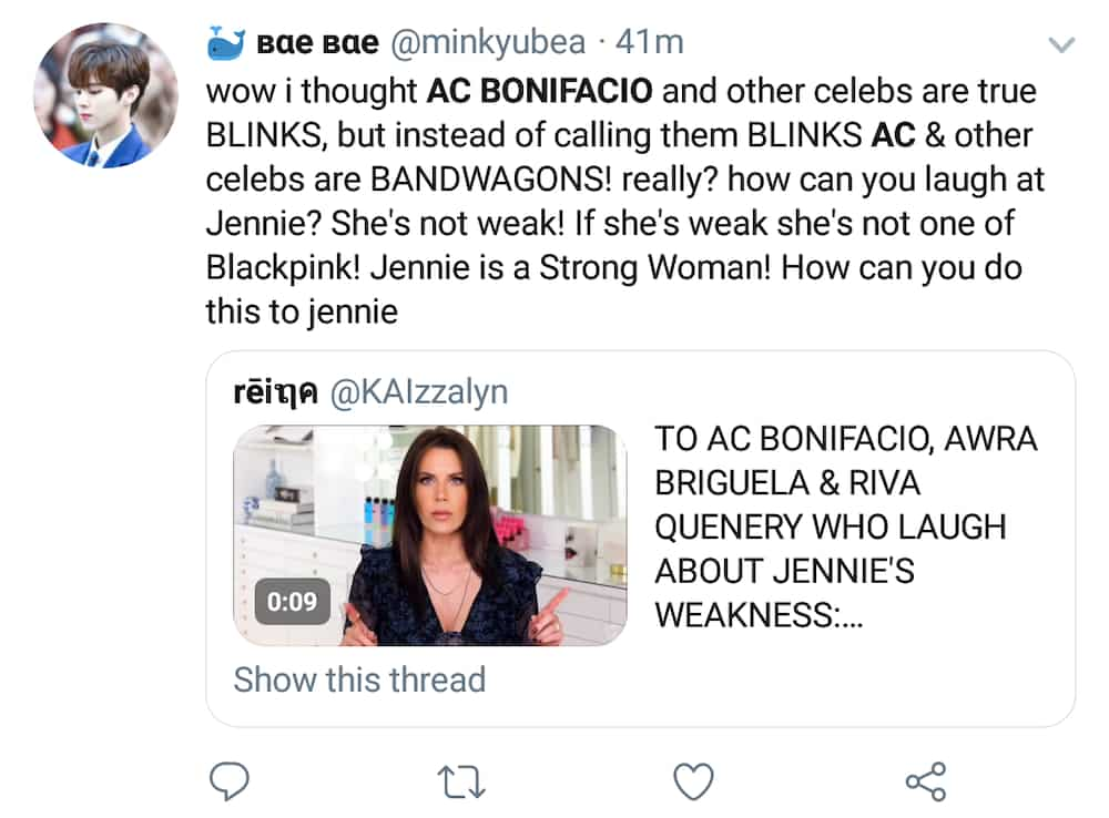 Netizens express anger at AC Bonifacio, Riva Quenery, and Awra for laughing at BLACKPINK's Jennie