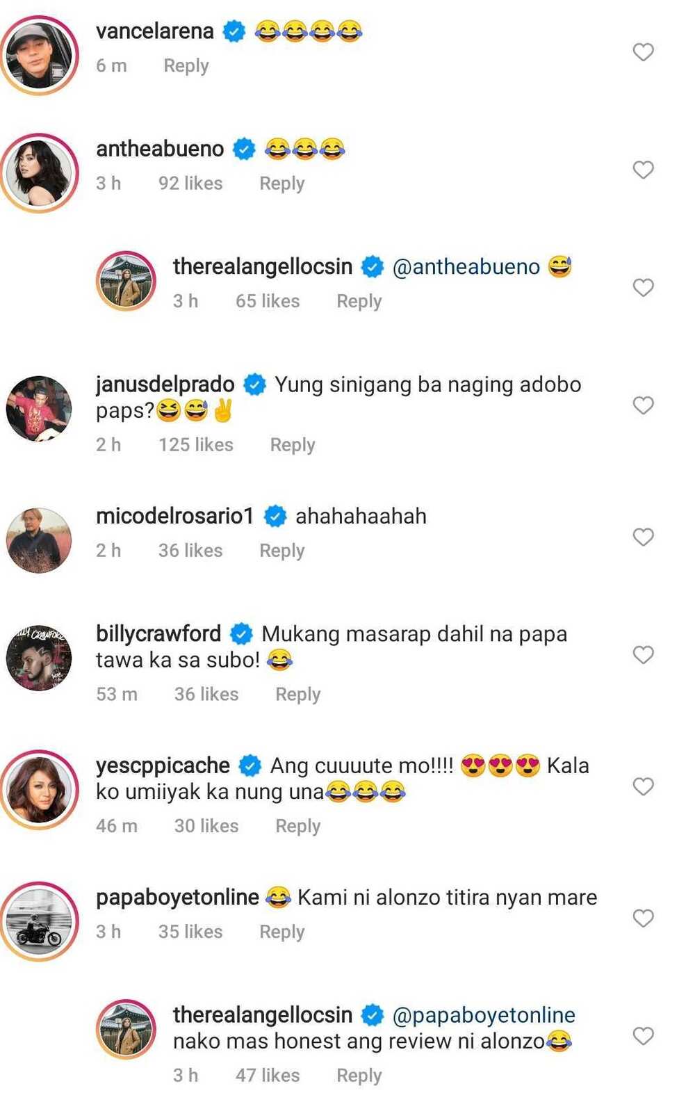 Celebrities, natawa kay Angel Locsin nang aminin niyang hindi masarap ang niluto niya