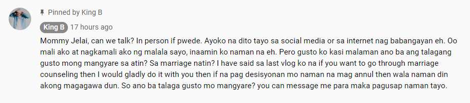 Jon Gutierrez, muling nakiusap kay Jelai Andres kung pwede sila mag-usap ng personal