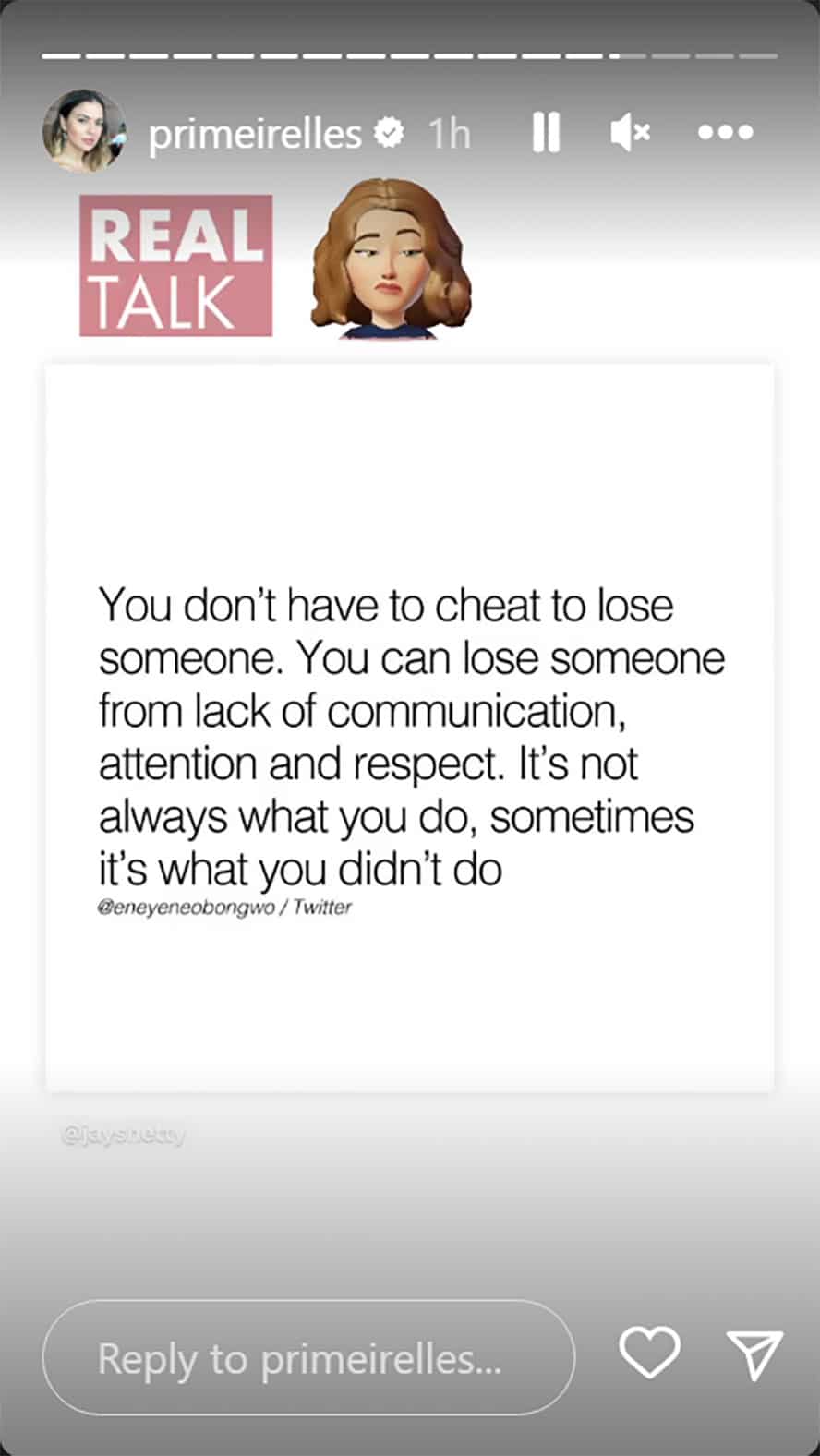 Priscilla Meirelles, nirepost na panibagong "hugot," usap-usapan: “You don't have to cheat to lose someone”