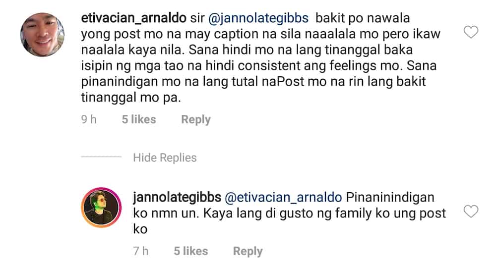 Janno Gibbs finally reveals his reason for deleting post against ABS-CBN