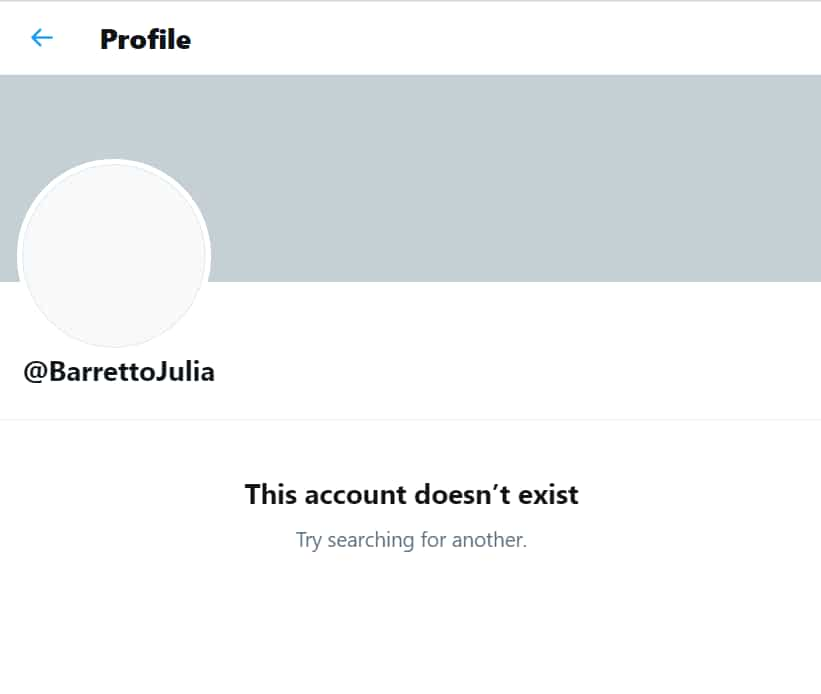 Julia Barretto's Twitter account has been deleted after getting hacked