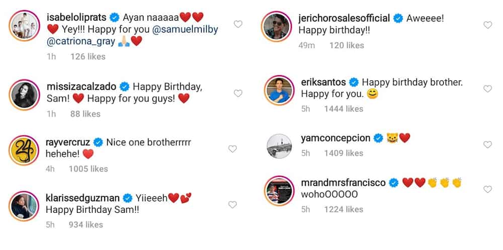 Celebrities react after knowing Sam Milby and Catriona Gray’s relationship