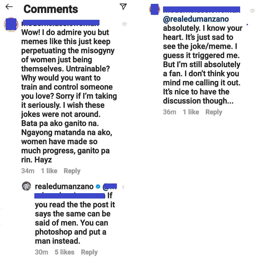 Edu Manzano counters netizen saying meme he posted perpetuates misogyny