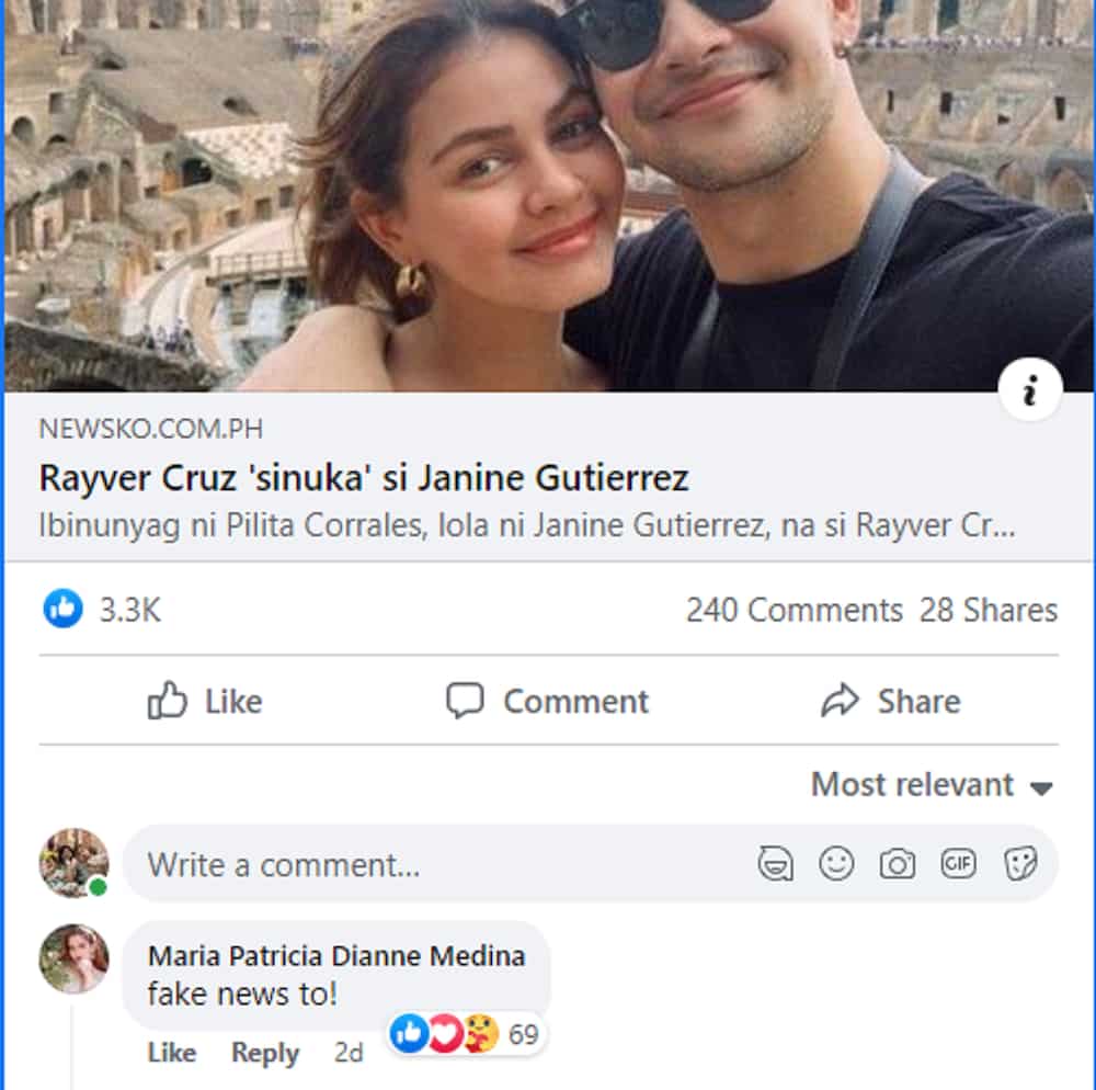 Dianne Medina, pinabulaanang si Rayver Cruz ang nakipag-break kay Janine Gutierrez: "fake news 'to"