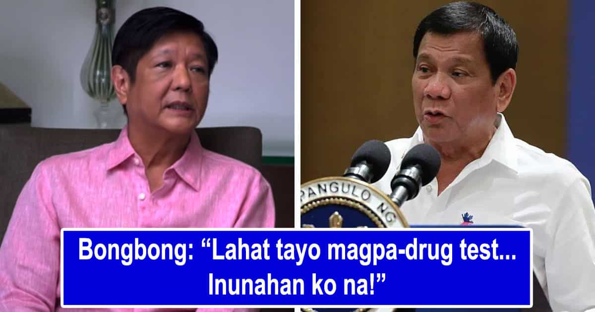 Former Sen. Bongbong Marcos, negatibo sa illegal na droga: “I am ...