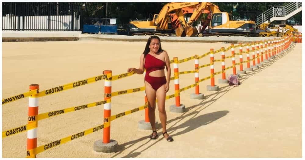 46-anyos na naka-swimsuit, agaw eksena sa Manila Bay