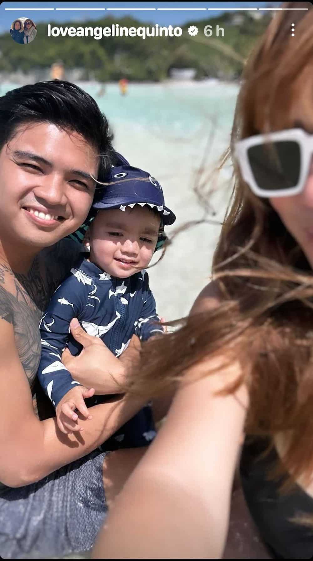 Angeline Quinto shares glimpses of getaway with partner Nonrev Daquina, son Sylvio