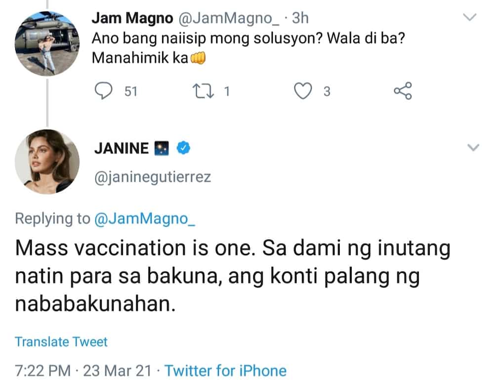 Jam Magno refutes claim that she attacked Janine Gutierrez online