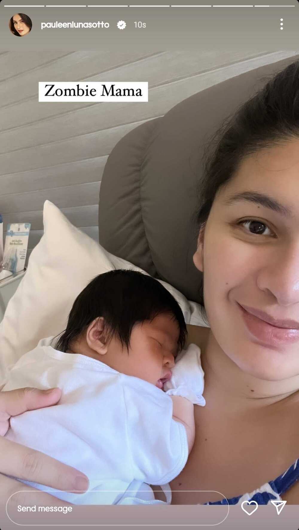 Pauleen Luna posts new selfie with Baby Thia; calls herself a "zombie mama"