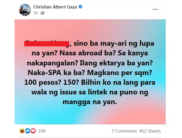 Xian Gaza, nais bilhin ang lupa kung saan nakatanim ang puno ng manggang pinitasan ni Lolo Narding