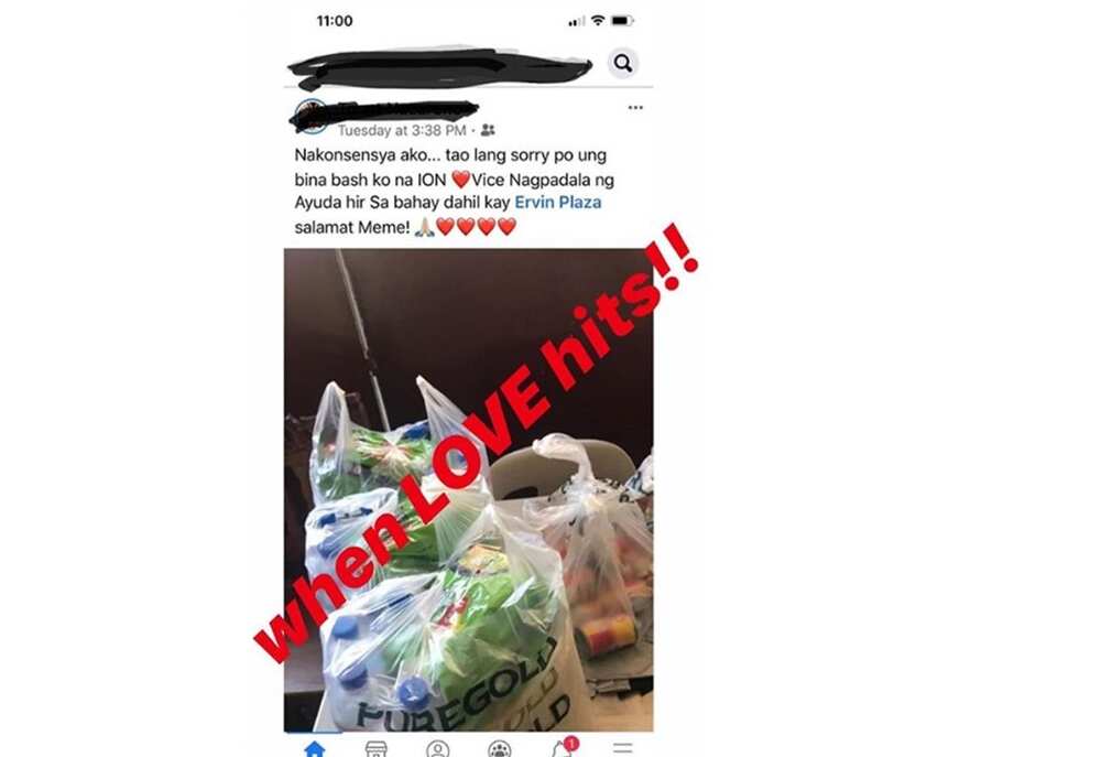 Basher of Vice Ganda receives donations from the comedian; his post goes viral