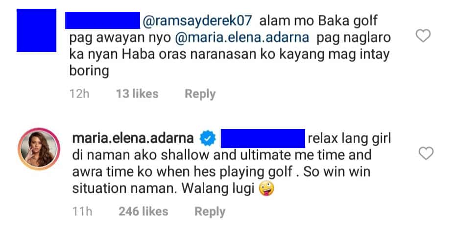 Ellen Adarna slams netizen who gave Derek Ramsay an unsolicited advice on golf and relationship