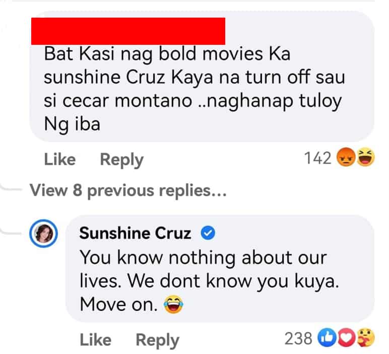 Sunshine Cruz bumwelta sa basher: “You know nothing about our lives"