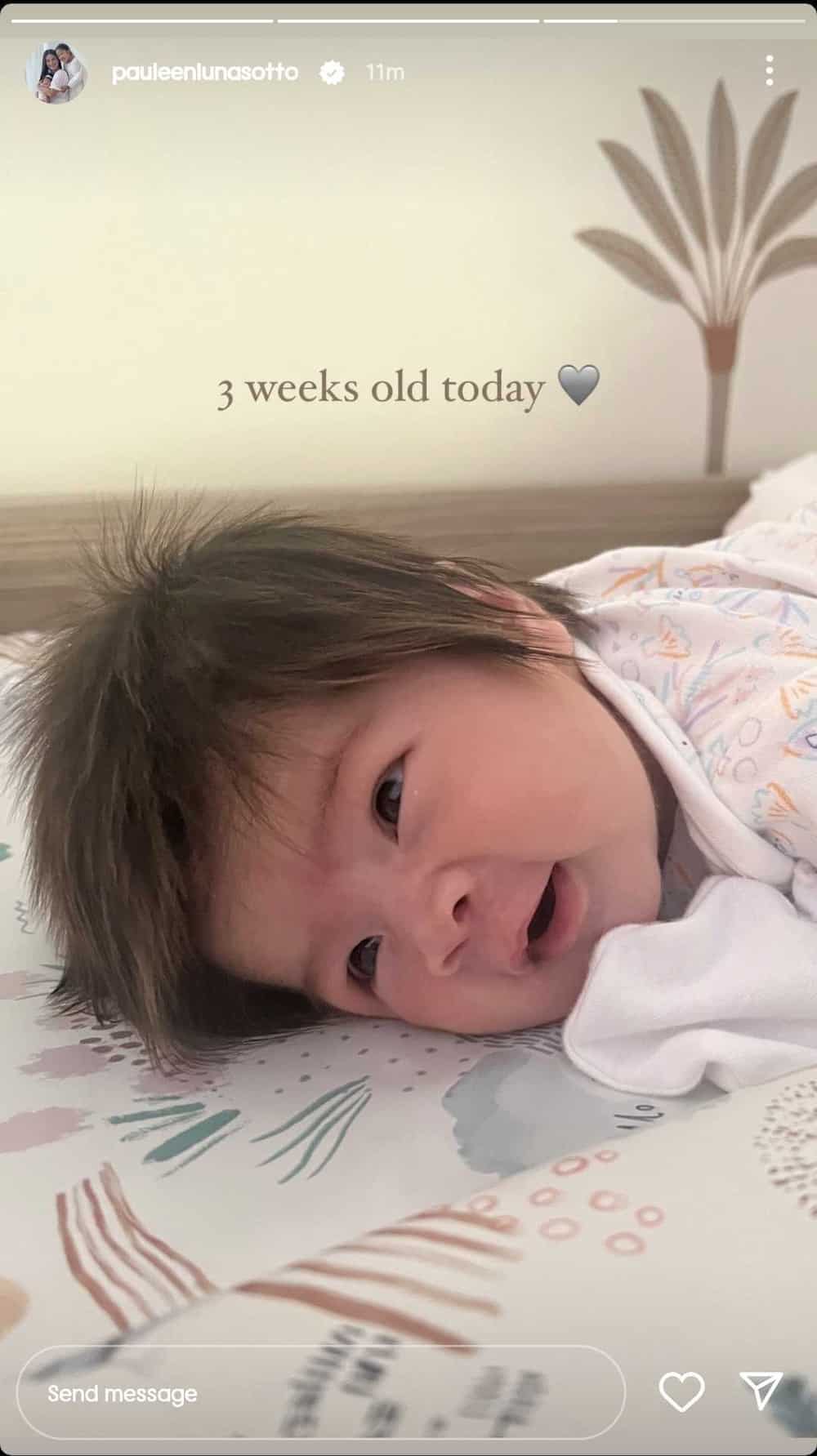 Pauleen Luna shares new photo of Baby Thia Marceline: "3 weeks old today"