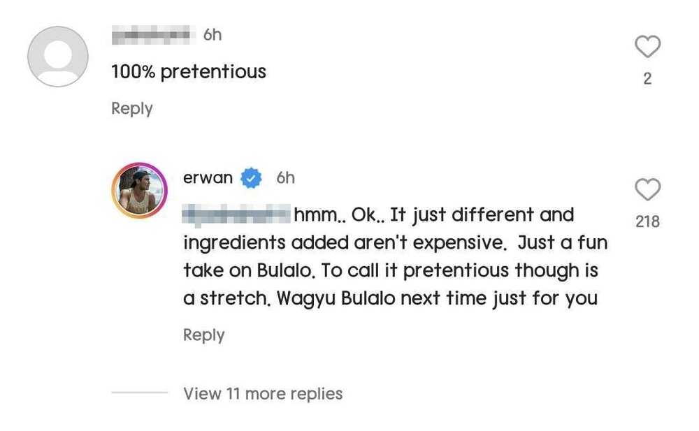 Erwan Heussaff responds to netizen calling him "pretentious" online: "Hmm.. ok"
