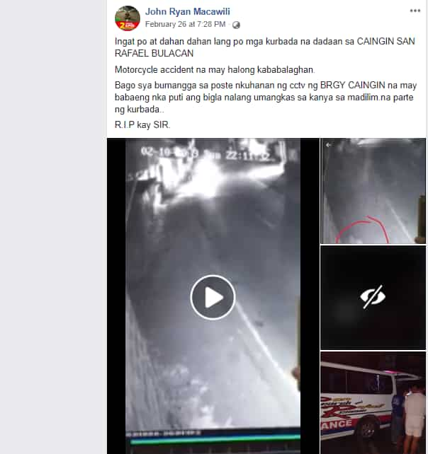 Paranormal evidence? 'Ghost' allegedly captured before a motorcycle accident