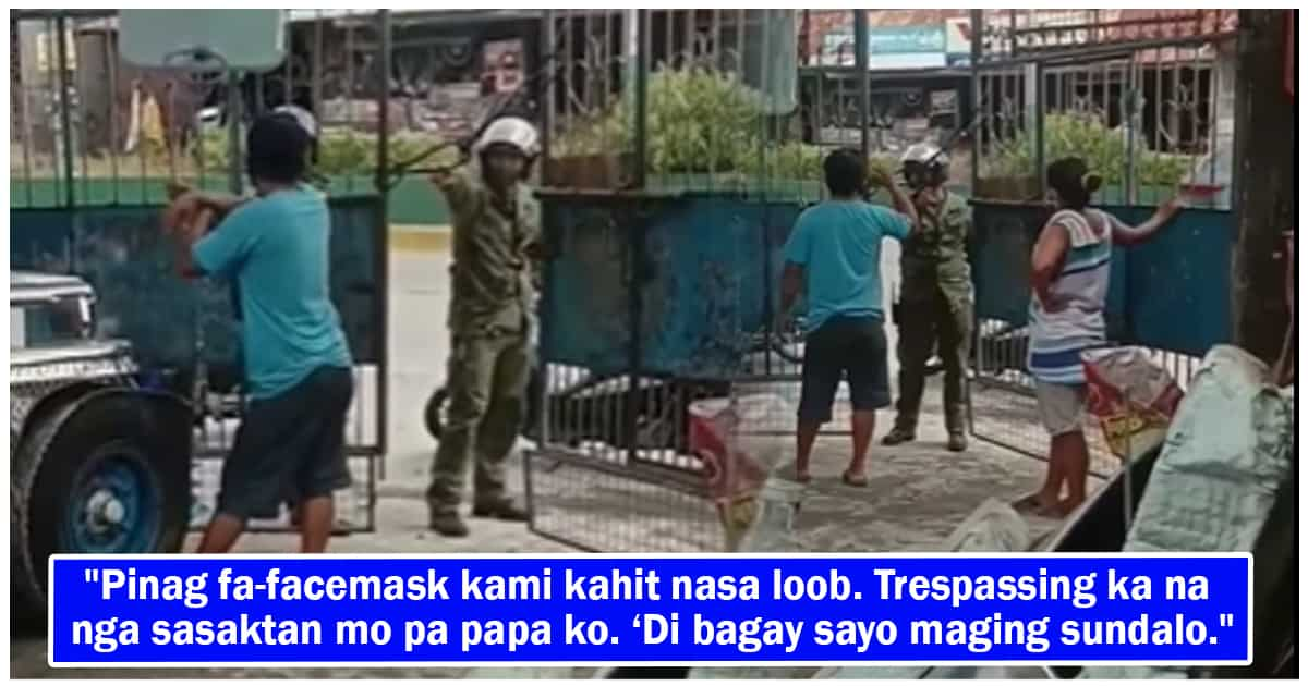 Isang Sundalo Na Nanita Ng Lalaki Sa Loob Ng Sariling Gate Viral Na