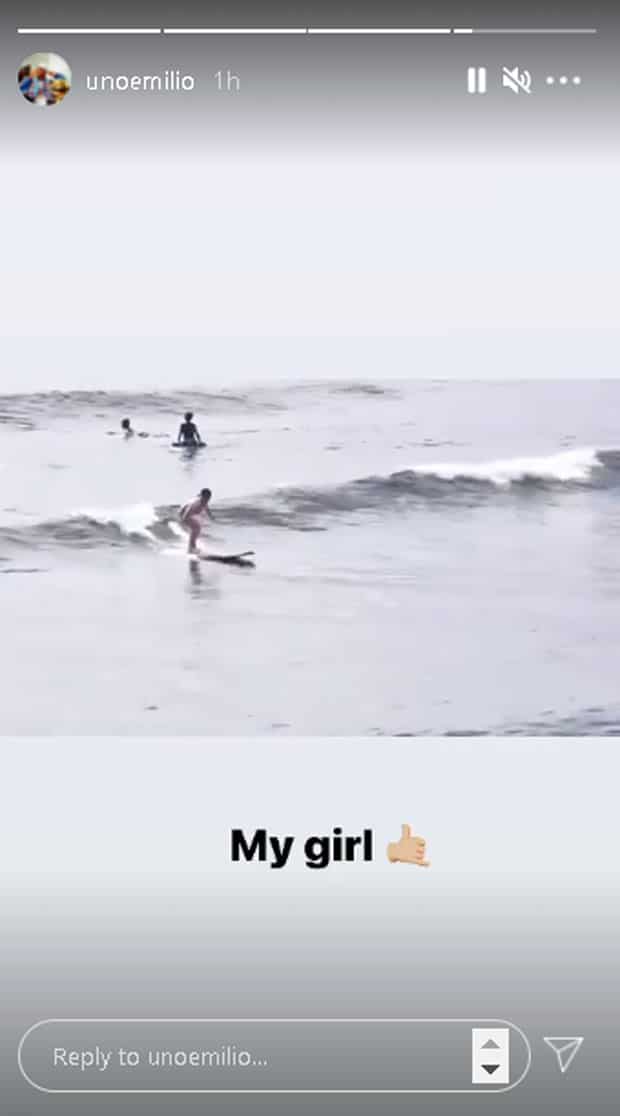 Jake Ejercito proud of daughter Ellie Eigenmann surfing the waves of Siargao