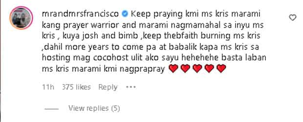 Melai Cantiveros, sinigurado si Kris Aquino na marami silang nananalangin para gumaling siya