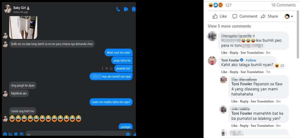 Toni Fowler, nag-react sa kumakalat na diumano'y screenshot ng pag-uusap ni Rob Moya, Lai Austria Toni Fowler, nag-react sa kumakalat na diumano'y screenshot ng pag-uusap ni Rob Moya, Lai Austria