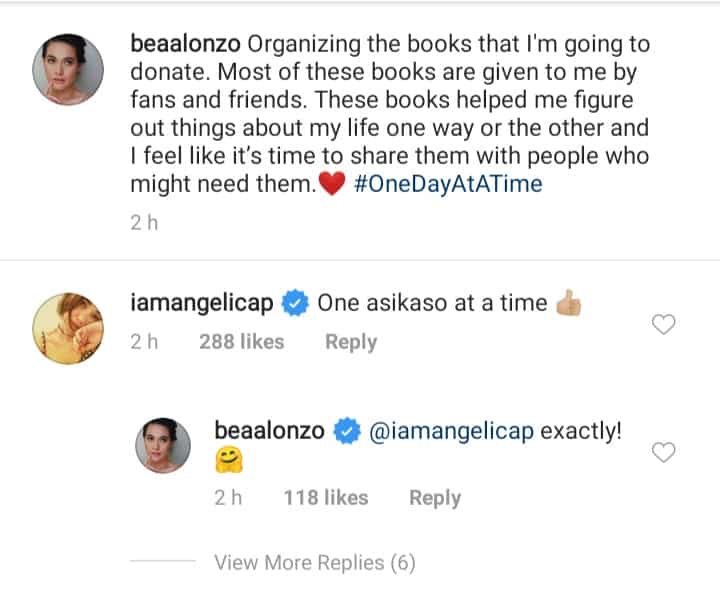 Angelica Panganiban reacts to Bea Alonzo's new post on social media