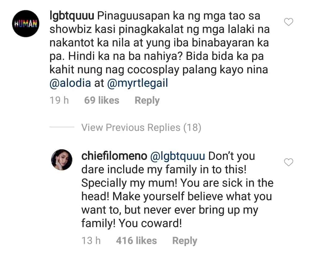 Chienna Filomeno slams basher accusing her of doing lewd acts in exchange of money