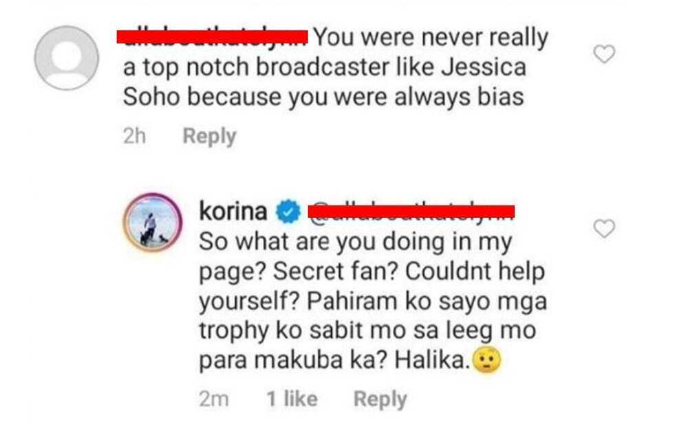 Korina Sanchez lambasts netizen who compared her with Jessica Soho