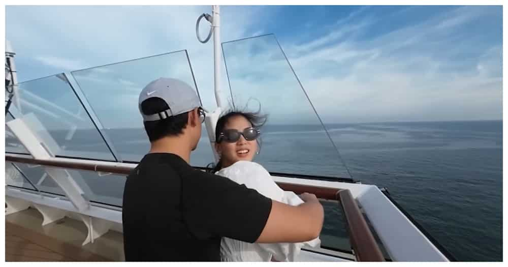 Alex Gonzaga and Mikee Morada go on their first cruise: “Ang sarap at saya pala” (Screenshot from Alex Gonzaga’s YouTube channel)