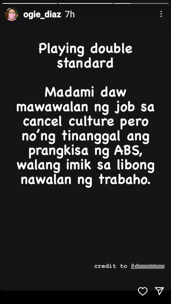 Ogie Diaz, nag-share ng post ukol sa mga nagsasabing maraming mawawalan ng job sa cancel culture