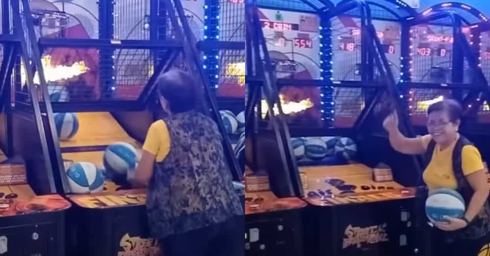 Lola na naka-554 points sa basketball arcade, kinagiliwan online