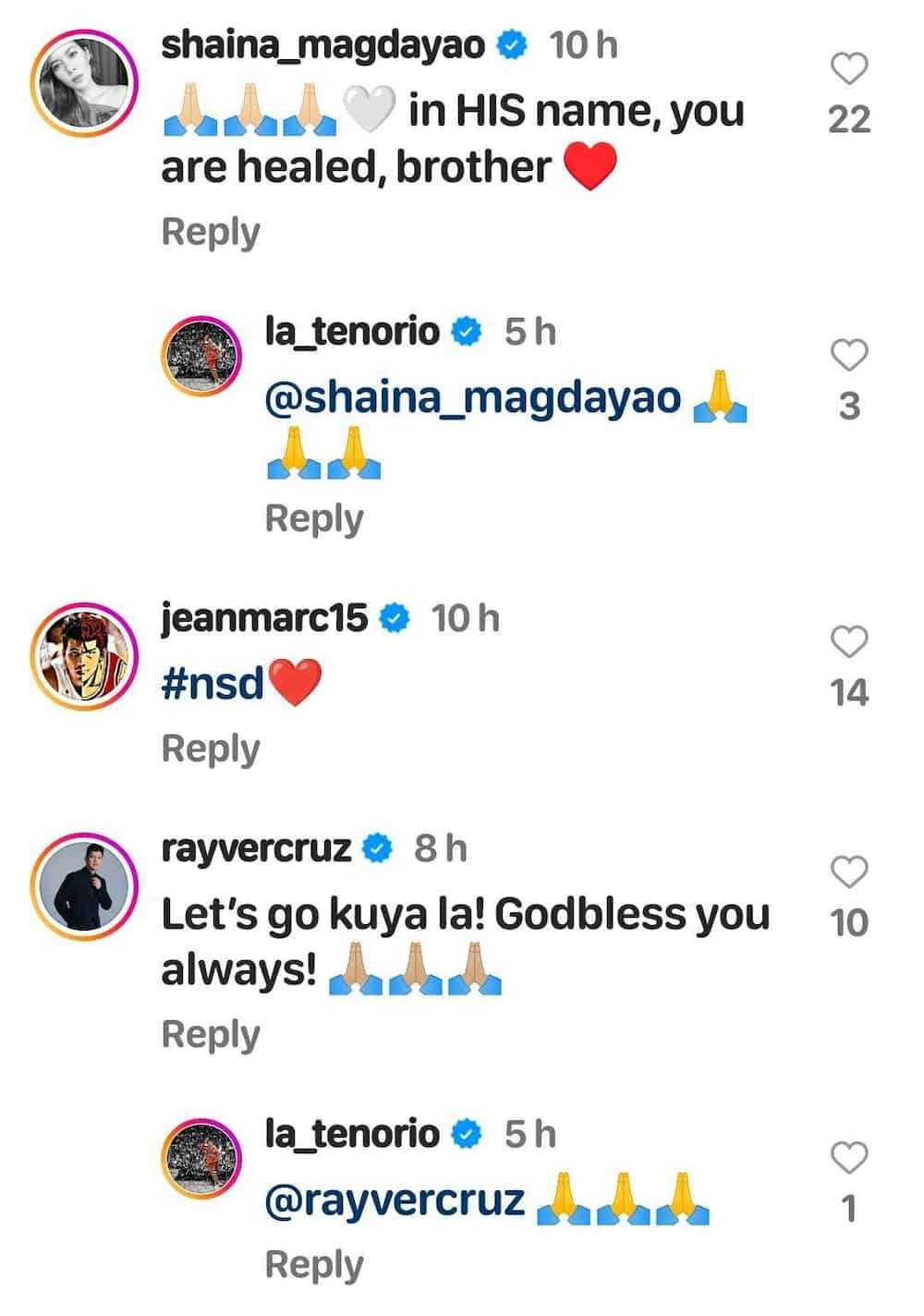LA Tenorio's "road to recovery" post gains uplifting comments from celebrities