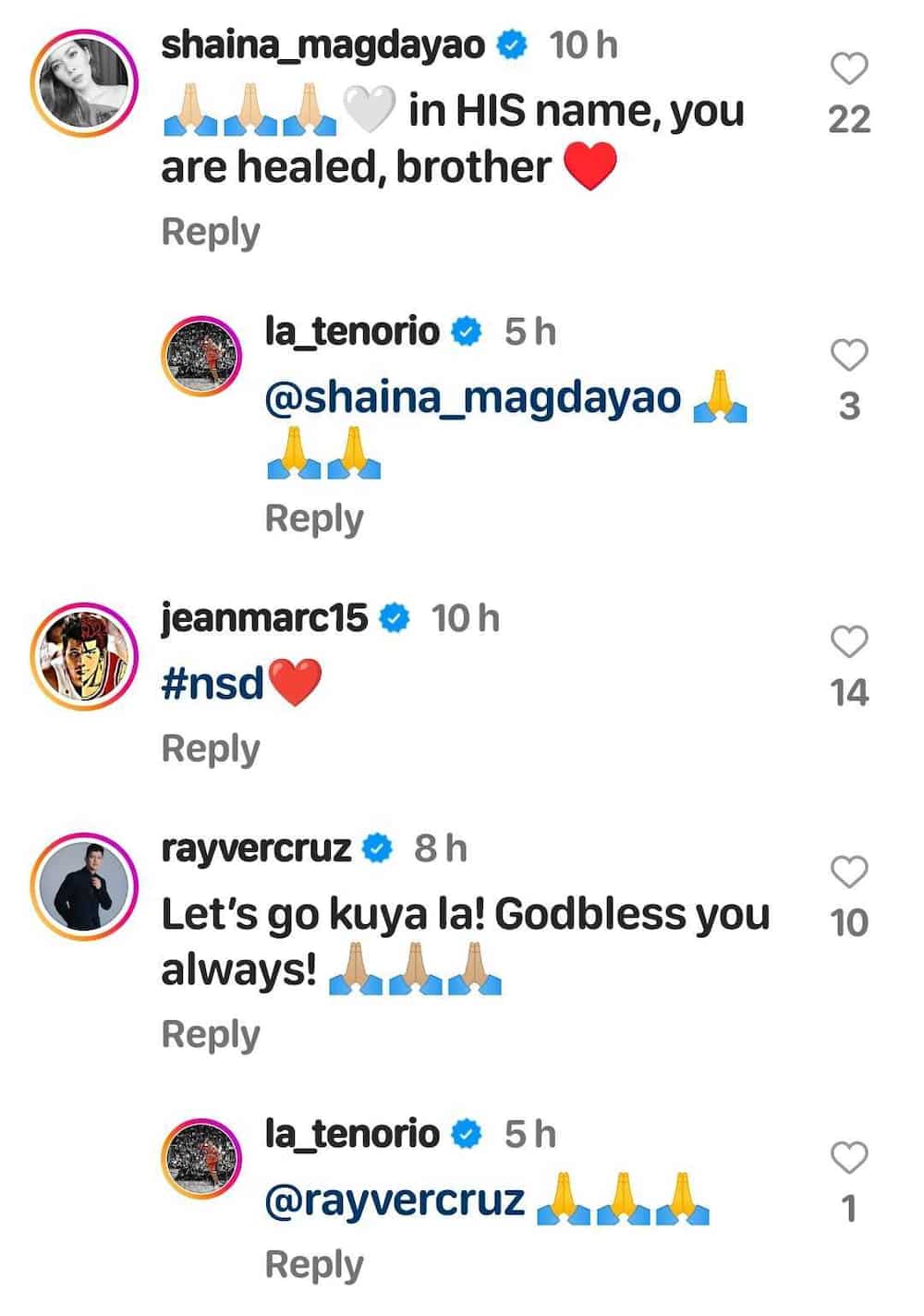 LA Tenorio's "road to recovery" post gains uplifting comments from celebrities LA Tenorio's "road to recovery" post gains uplifting comments from celebrities