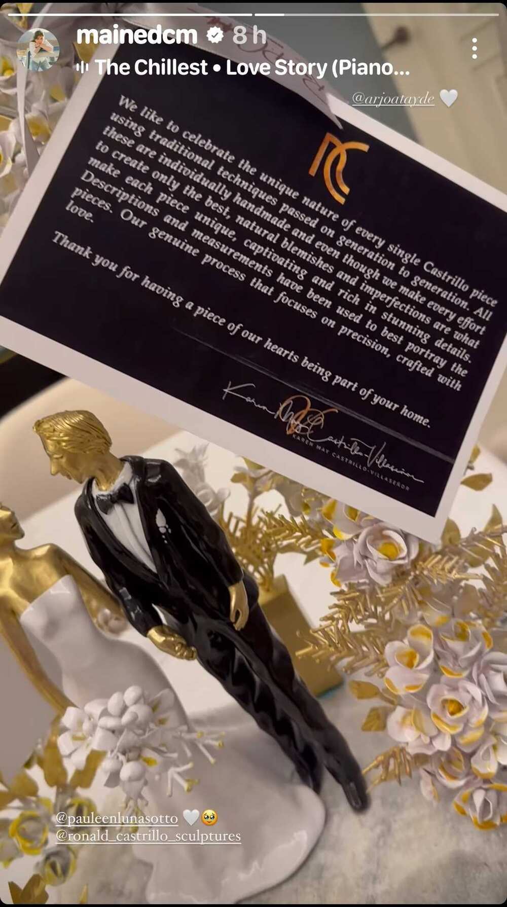 Maine Mendoza, pinasalamatan sina Vic Sotto, Pauleen Luna sa regalong wedding memento Maine Mendoza, pinasalamatan sina Vic Sotto, Pauleen Luna sa regalong wedding memento
