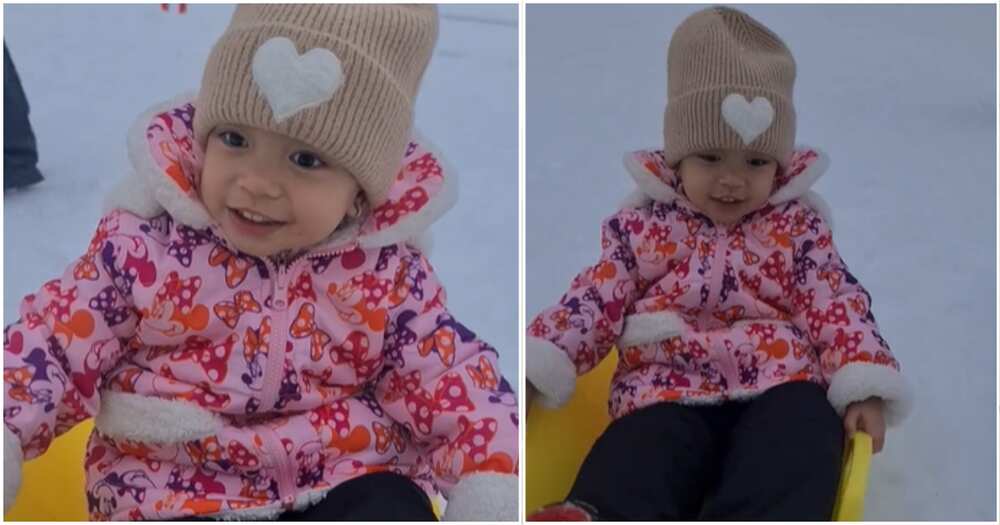 Sarina Hilario, kinagiliwan sa video ng kanyang first snow experience