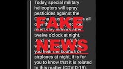 Fake news: PH Military helicopters to spray pesticides vs COVID-19