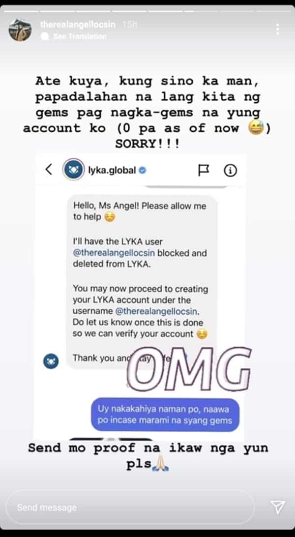 Angel Locsin, humingi ng sorry sa netizen na kumuha ng kanyang username sa Lyka