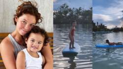 Video of Andi Eigenmann’s daughter Lilo practicing how to surf goes viral