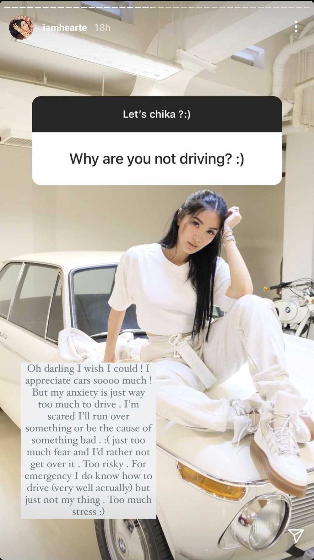 Heart Evangelista, diretsahang sinagot ang tanong ng netizen kung bakit hindi siya nagda-drive