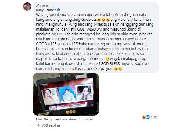 Rudy Baldwin, nag-react matapos ipa-Tulfo ng dating manager at customer: “See you in court”