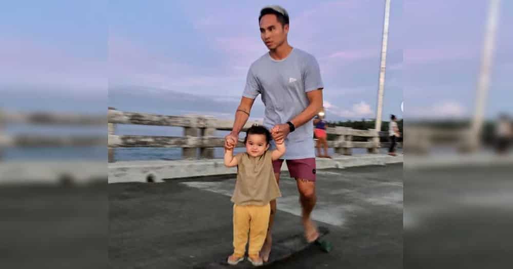 Daddy Philmar and Lilo's surf-training video goes viral