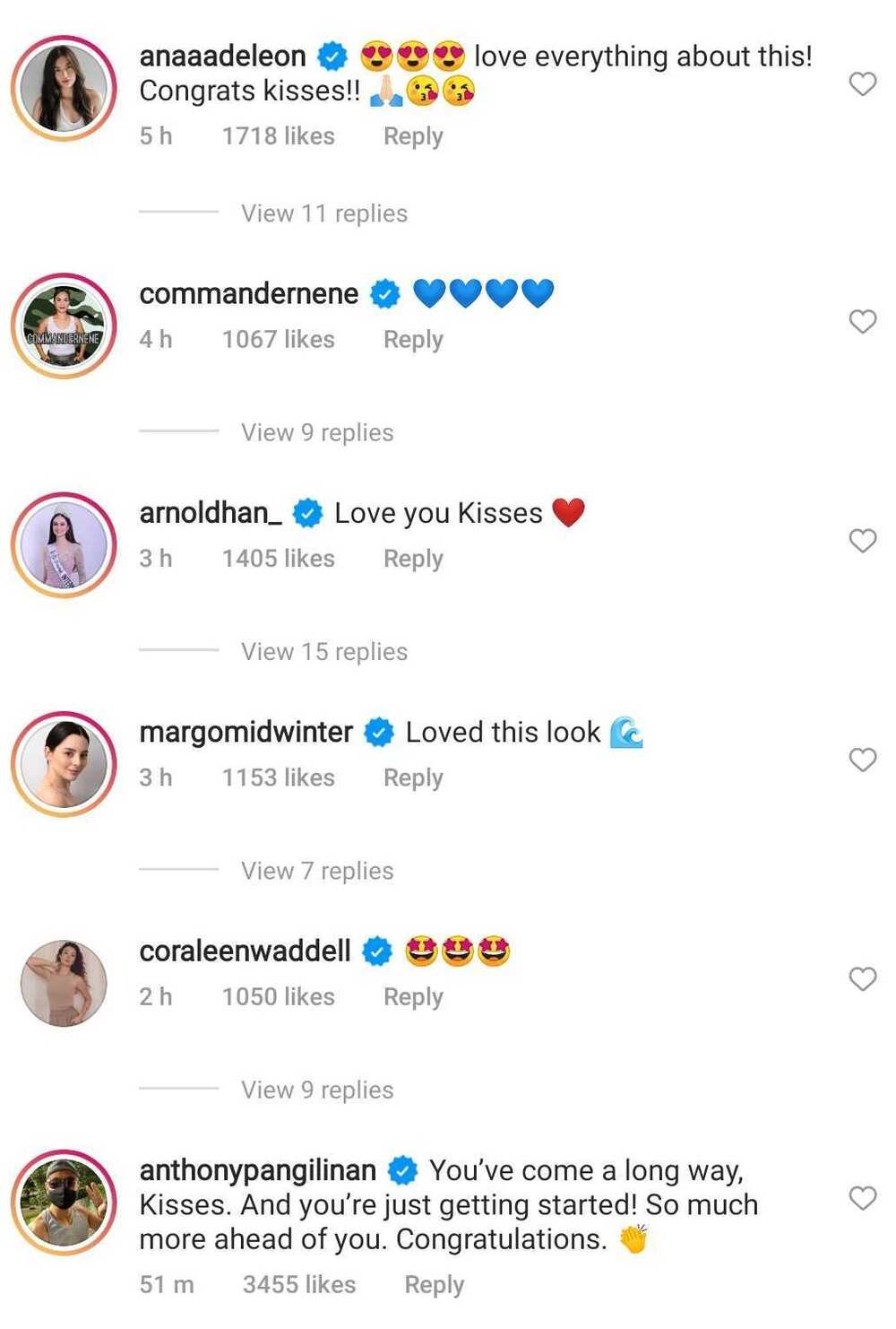 Kisses Delavin's latest IG posts after MUP stint receive comments from celebrities