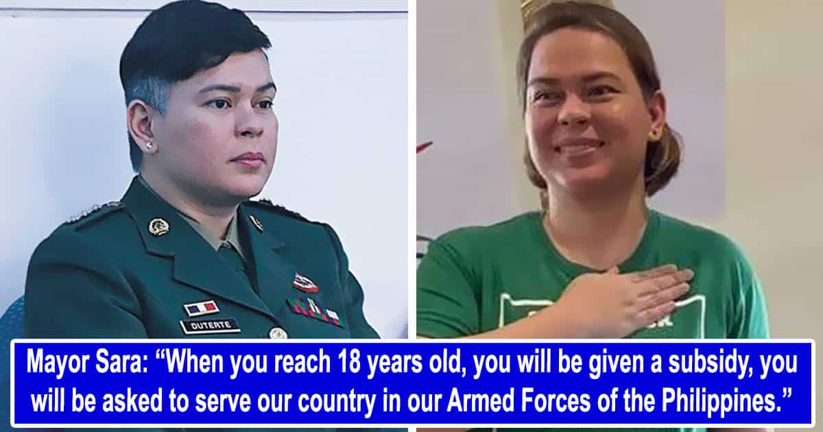 Sara Duterte, Itutulak Ang ‘mandatory’ Na Pagserbisyo Sa Military Ng 18 ...