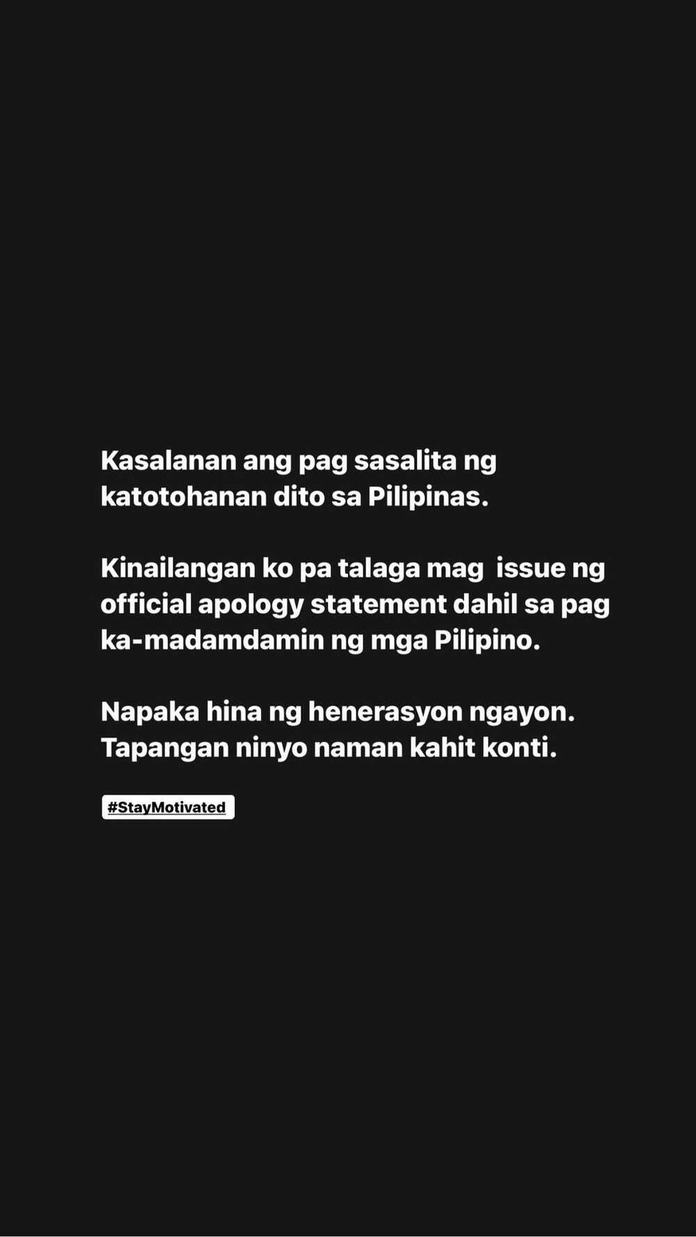 Rendon Labador, kinailangan daw mag-public apology dahil madamdamin ang mga Pinoy