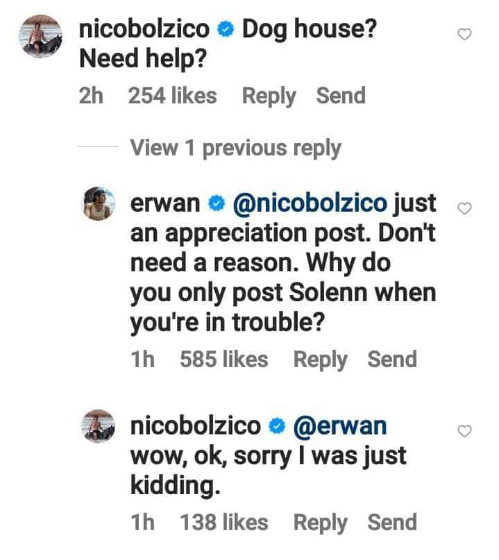 Erwan Heussaff sinagot ang kwelang comment ni Nico Bolzico sa video ni Anne Curtis: “Don't need a reason”