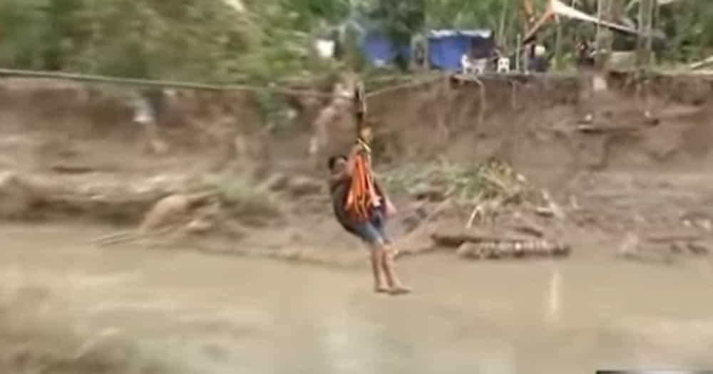 Local residents in Negros Occidental "no choice" but to zipline to cross river