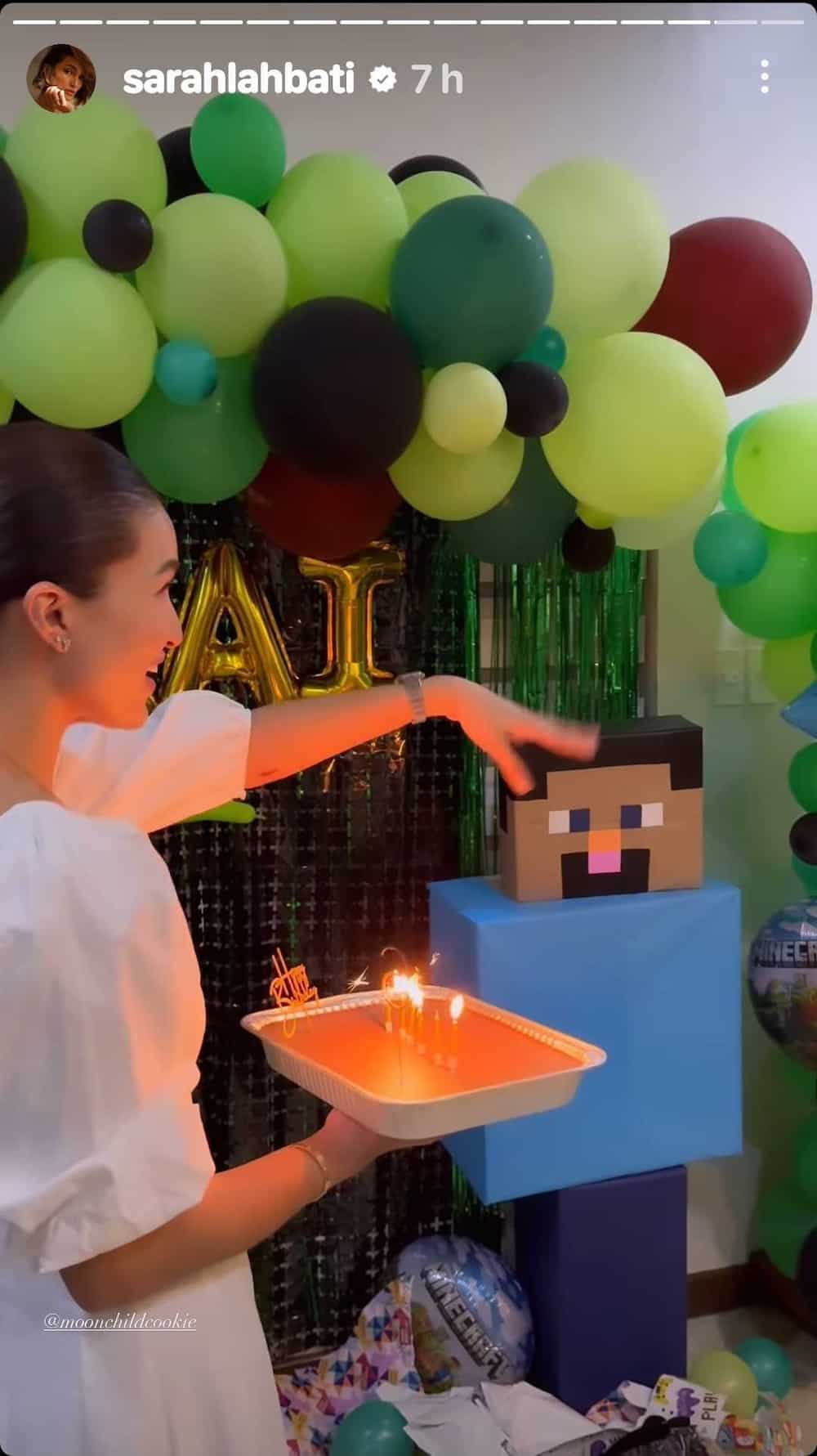 Sarah Lahbati shares video of Kai Gutierrez celebrating birthday with her