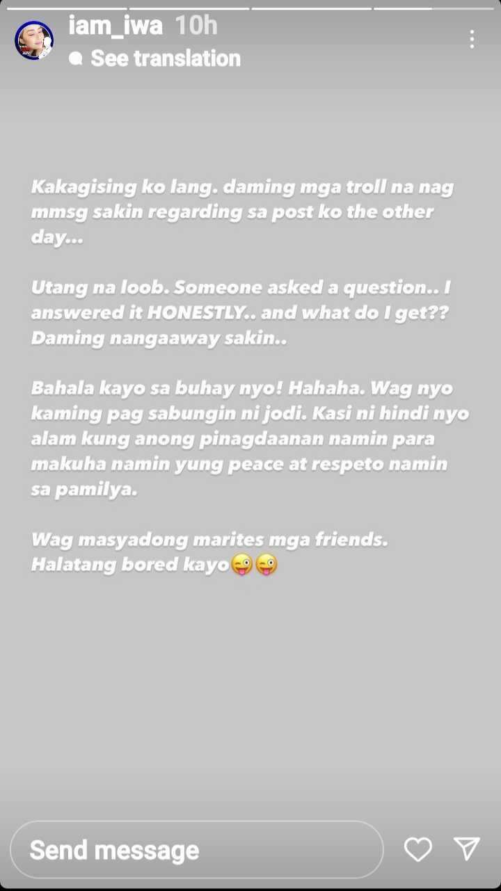 Iwa Moto, hiniling na ‘wag silang pagsabungin ni Jodi Sta. Maria