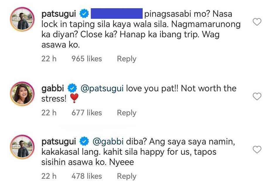 Pat Sugui, nilinaw ang dahilan kung bakit wala sila Daniel Padilla at Kathryn Bernardo sa kasal niya