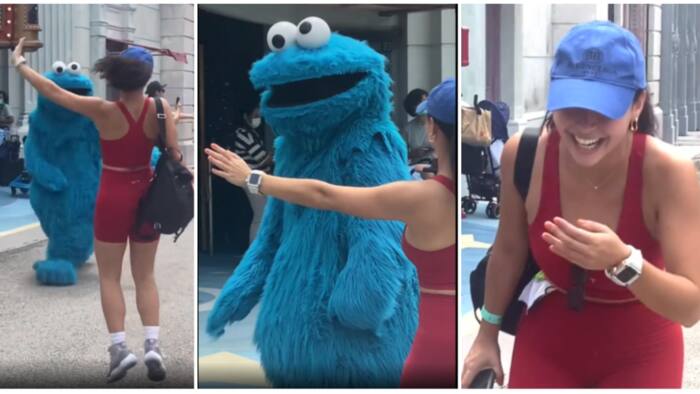 Yassi Pressman, natawa nang tila iwasan ng Cookie Monster mascot sa Universal Studios Singapore